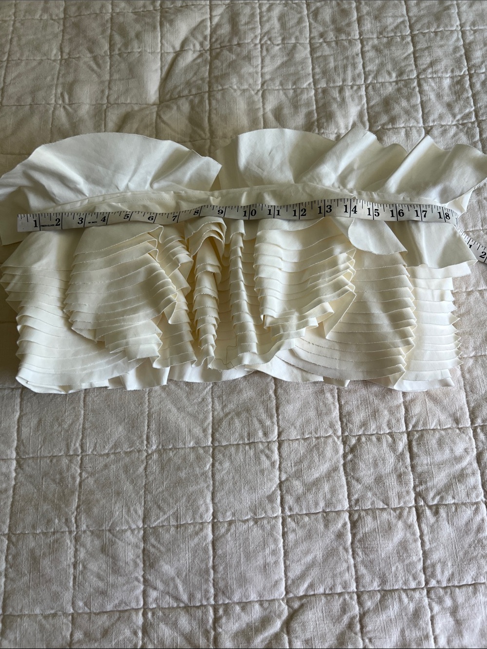 H&M Cream Ruffled Crop Top - Picture 4 of 9